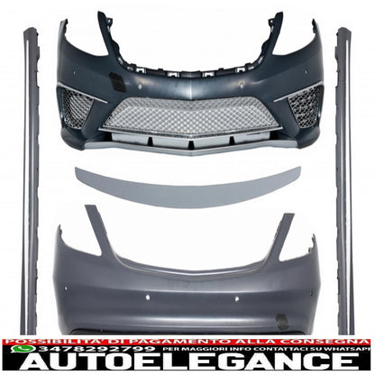 Body kit with trunk spoiler sport rear lip suitable for mercedes s class w222 (2013-06.2017) s65 design 