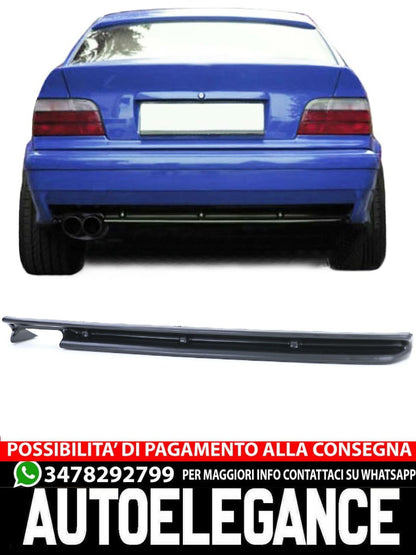 Inserto diffusore posteriore sportivo doppio tubo sinistro compatibile per BMW Serie 3 E36 90-99