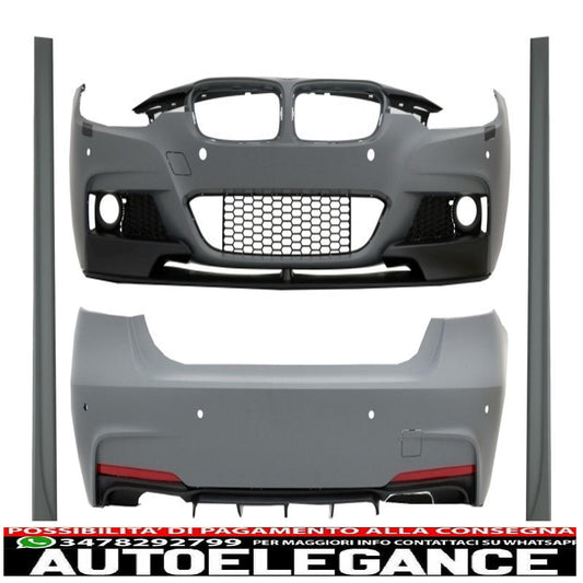 complete body kit suitable for bmw 3 series f30 (2011-2014) and f30 lci facelift (2015 onwards) m-performance design with double outlet air diffuser 