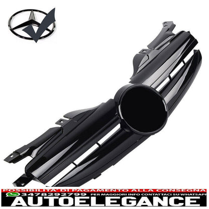 Griglia del radiatore sportiva per Mercedes R170 SLK nero lucido