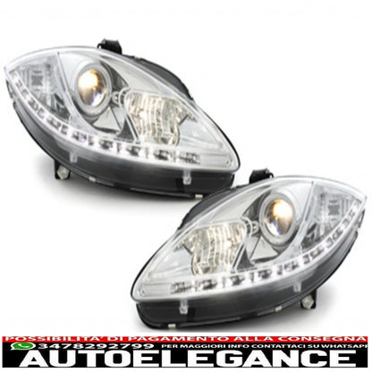 dayline headlights suitable for Seat leon 1p1 (2005-2009) chrome drl optics 