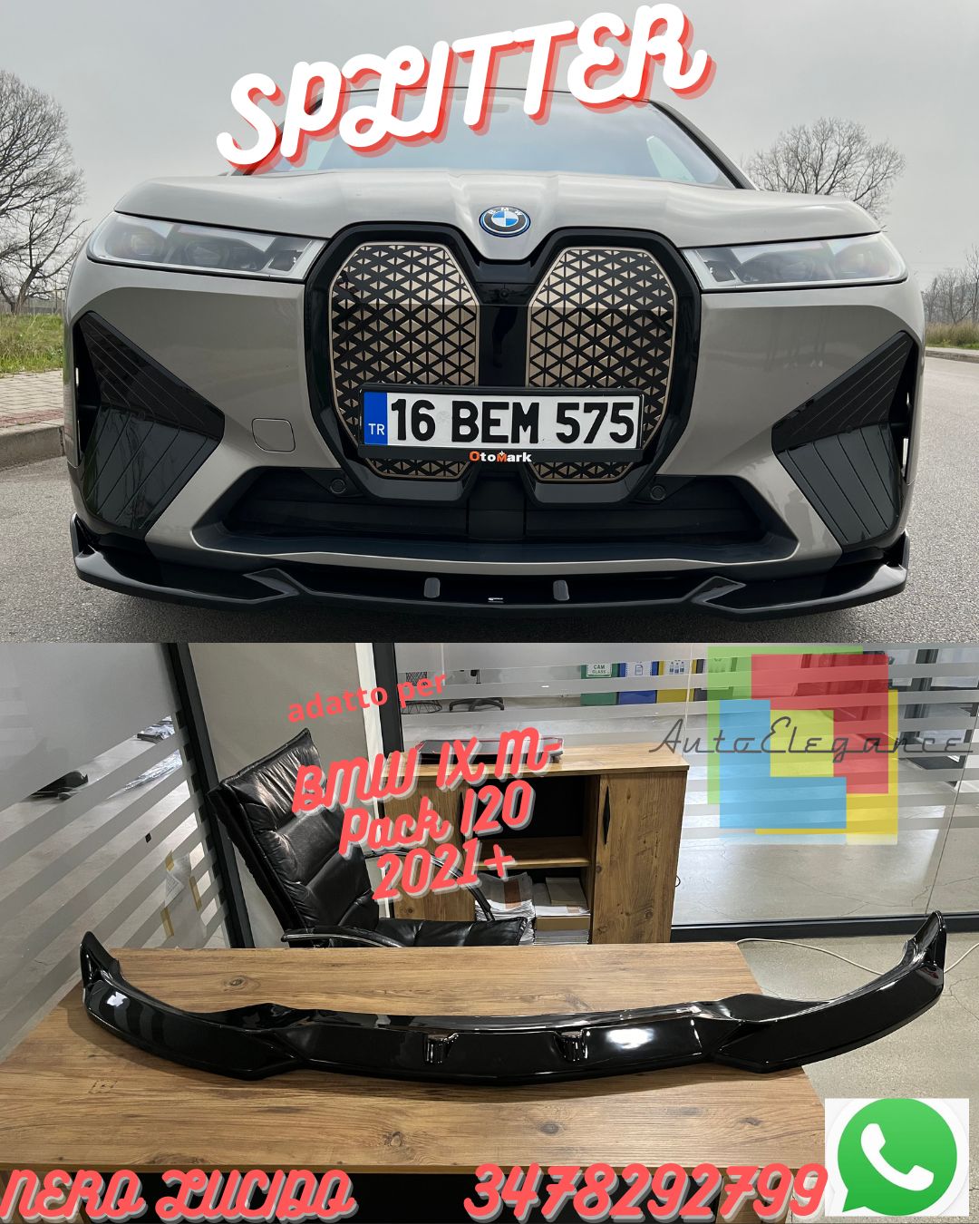 Front Splitter BMW IX M-Pack I20 2021+ With TÜV ABE 