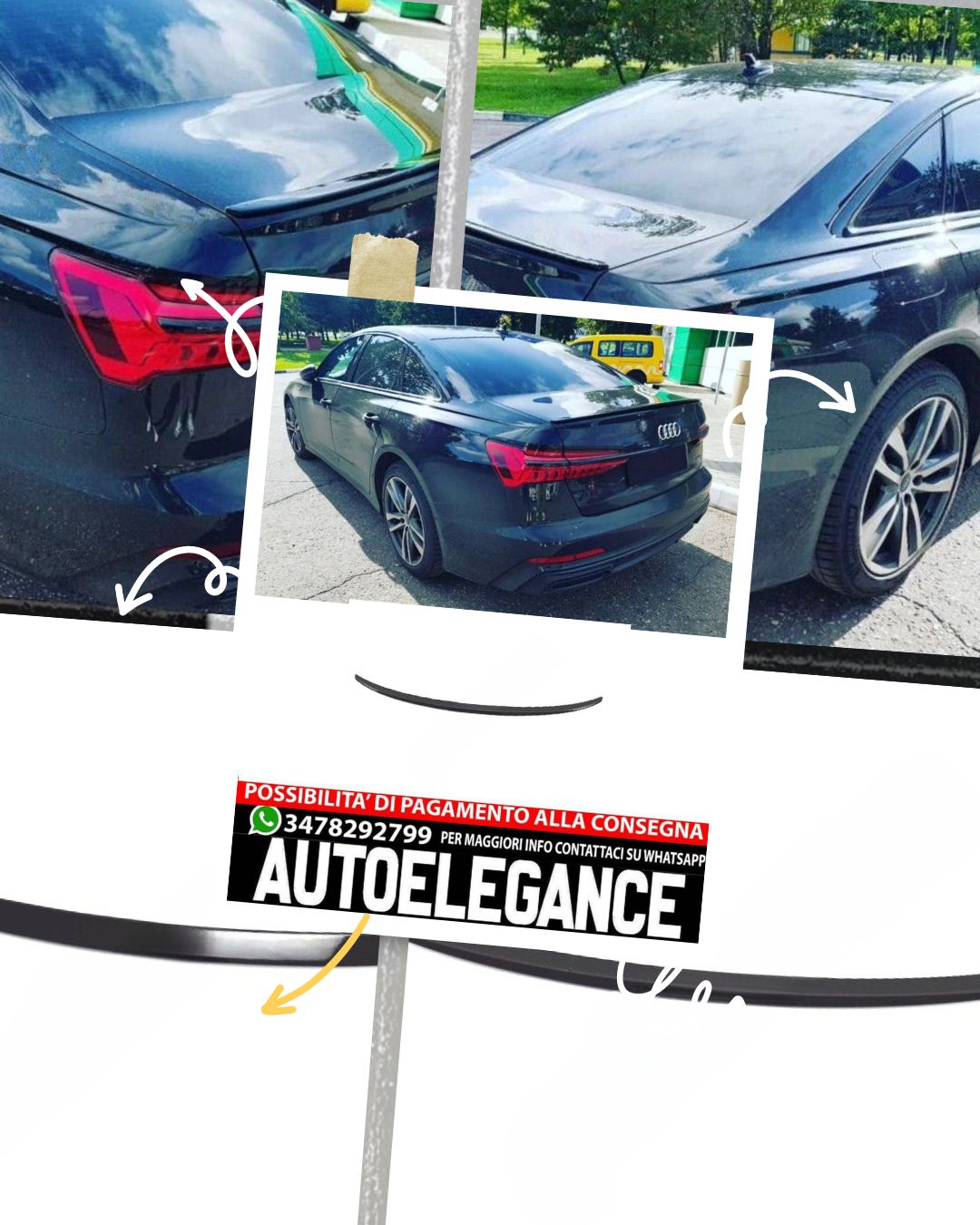 SPOILER adatto per AUDI A6 C8 Sedan 2018+