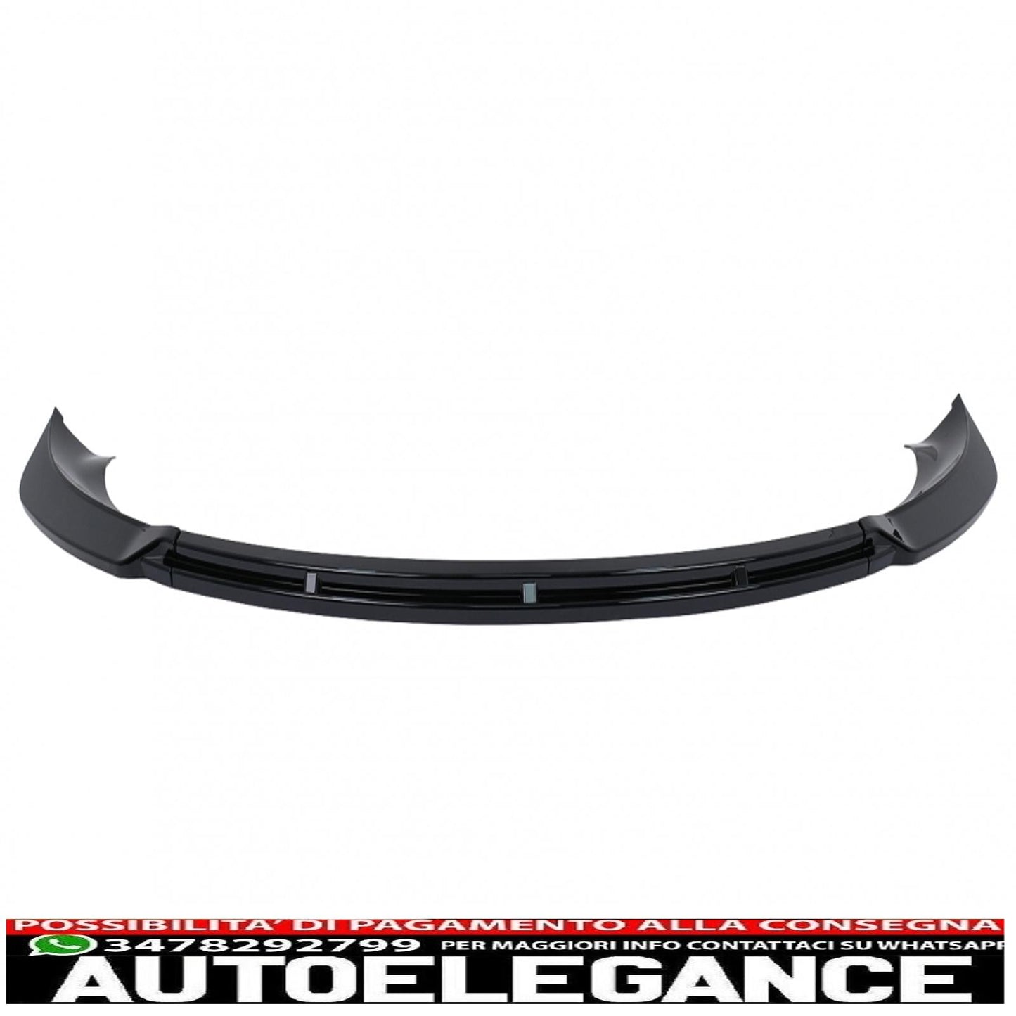 Front bumper additional spoiler lip suitable for Tesla Model 3 (2017-up) Piano Black 