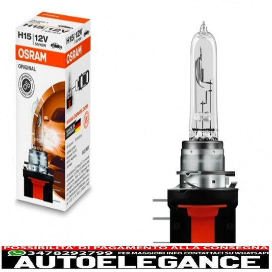 lampada frontale alogena osram 64176 h15 12v 15/55w scatola di cartone (1 unità)