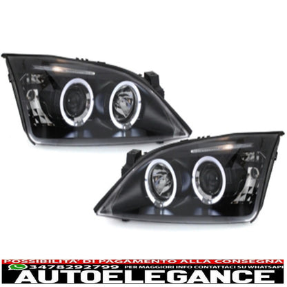 Angel Eyes Headlights suitable for Ford Mondeo MK3 (2000-2007) Black 