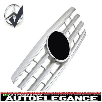 griglia sport griglia radiatore adatto per mercedes w210 s210 e 1999-2002 argento + cromo-mostra il titolo originaletesto originalegrill sport kühlergrill passt für mercedes w210 s210 e 1999-2002 silber + chrom