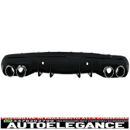 Diffusore del paraurti posteriore con terminali di scarico adatti per mercedes classe c w205 s205 sport line (2014-2020) design c43