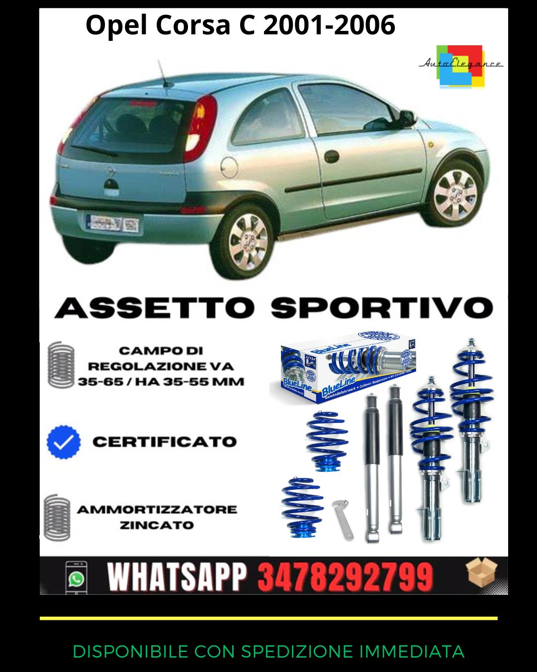 🔥Assetto sportivo ADATTO PER Opel Corsa C 2001-2006🔥