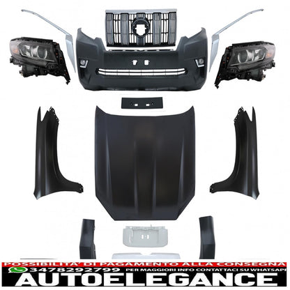 Restyling conversion body kit suitable for toyota land cruiser prado fj150 retrofit group (from 2010+) to model (2018+)