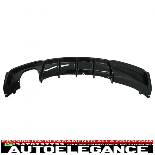 Spoiler paraurti posteriore pianoforte diffusore mantovana nero adatto per BMW Serie 3 F30 F31 (2011-up) Design M-Performance Doppia uscita sinistra