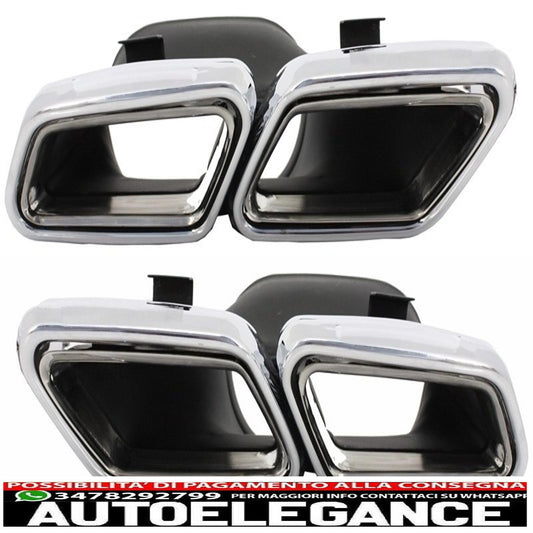 Exhaust muffler tips suitable for mercedes benz s class w222 e class w212 s212 facelift cls w218 sl class r231 e63 s63 sl65 a-design