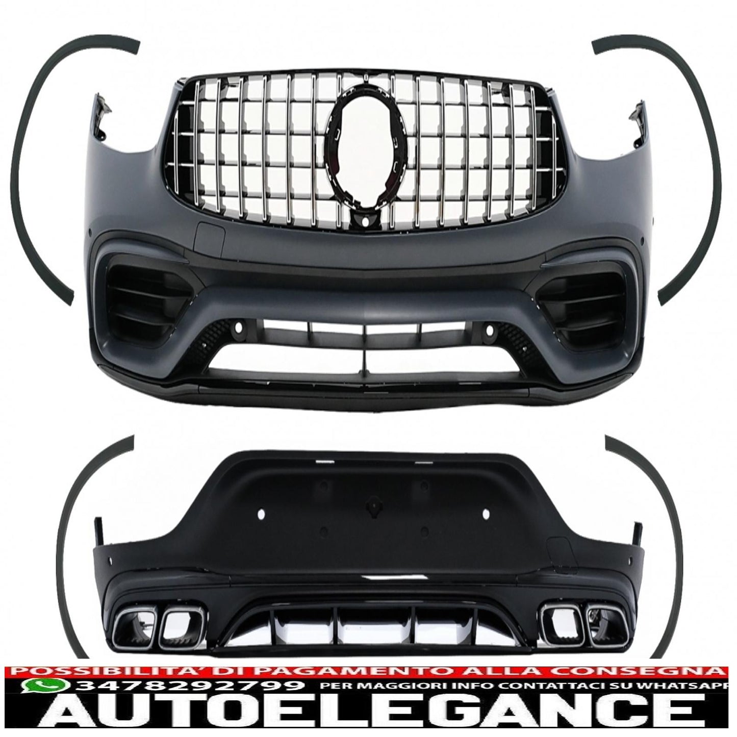 body kit suitable for mercedes glc coupe facelift c253 sport line (2020-up) glc63 design 