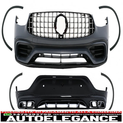 body kit suitable for mercedes glc coupe facelift c253 sport line (2020-up) glc63 design 