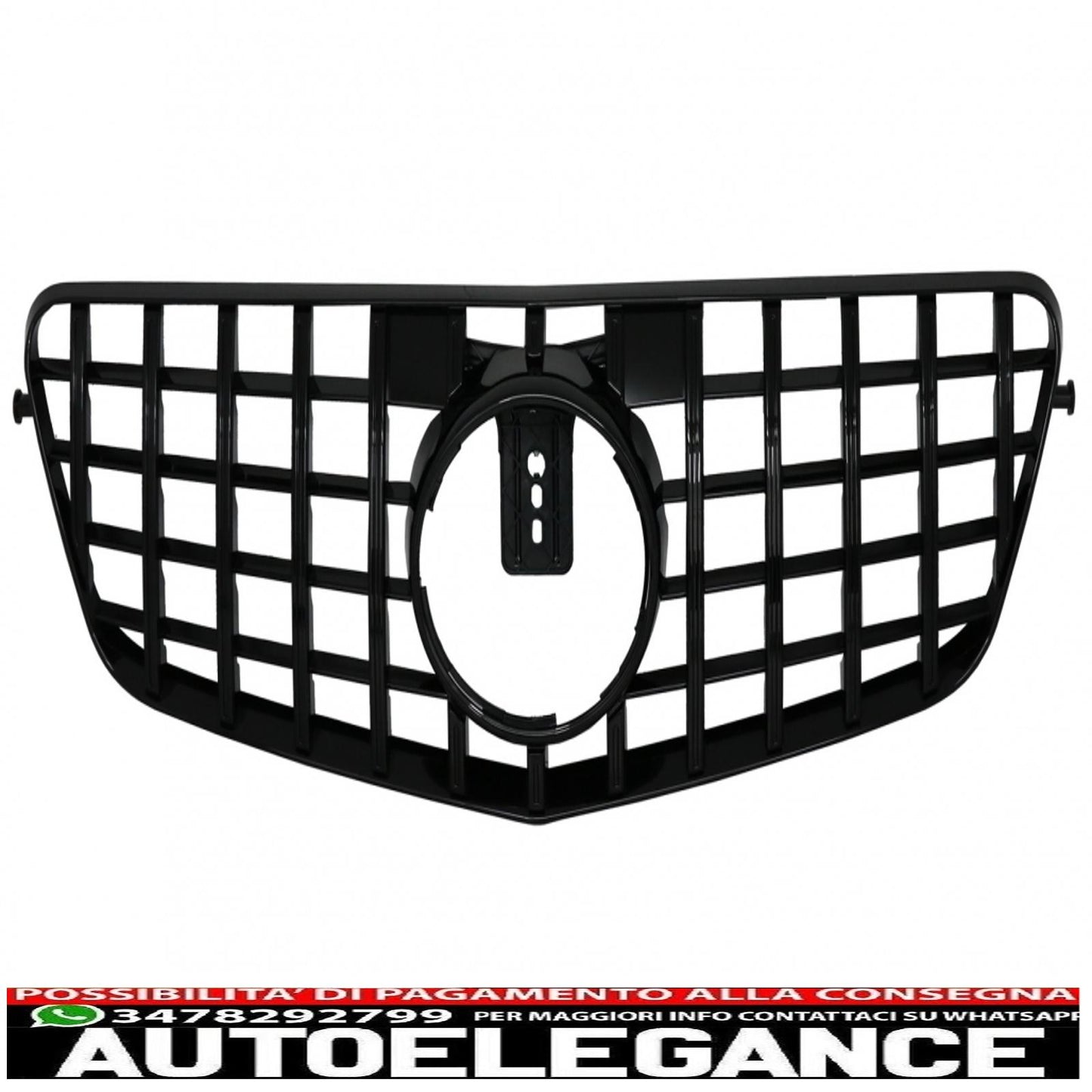 central grille suitable for mercedes e class w212 s212 (2009-2013) gt-r design panamericana black