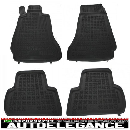 Rubber mat suitable for mercedes c class w204 2007-2014 black
