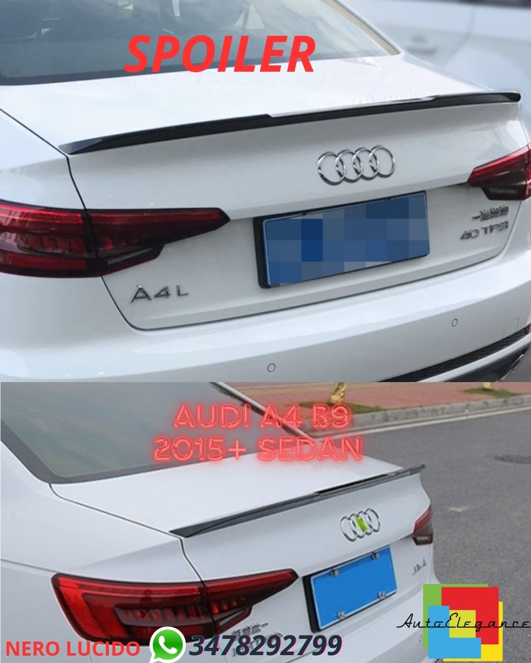 ✨SPOILER SUITABLE FOR Audi A4 B9 2015+ Sedan✨ 