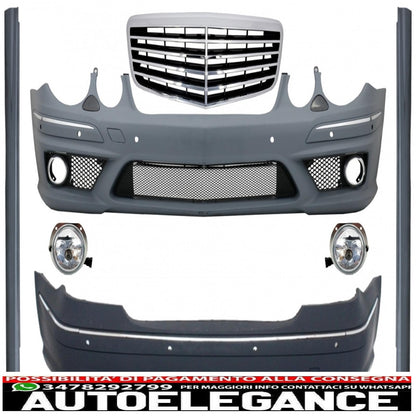 body kit with central grille suitable for mercedes e-class w211 (2002-2009) design e63 