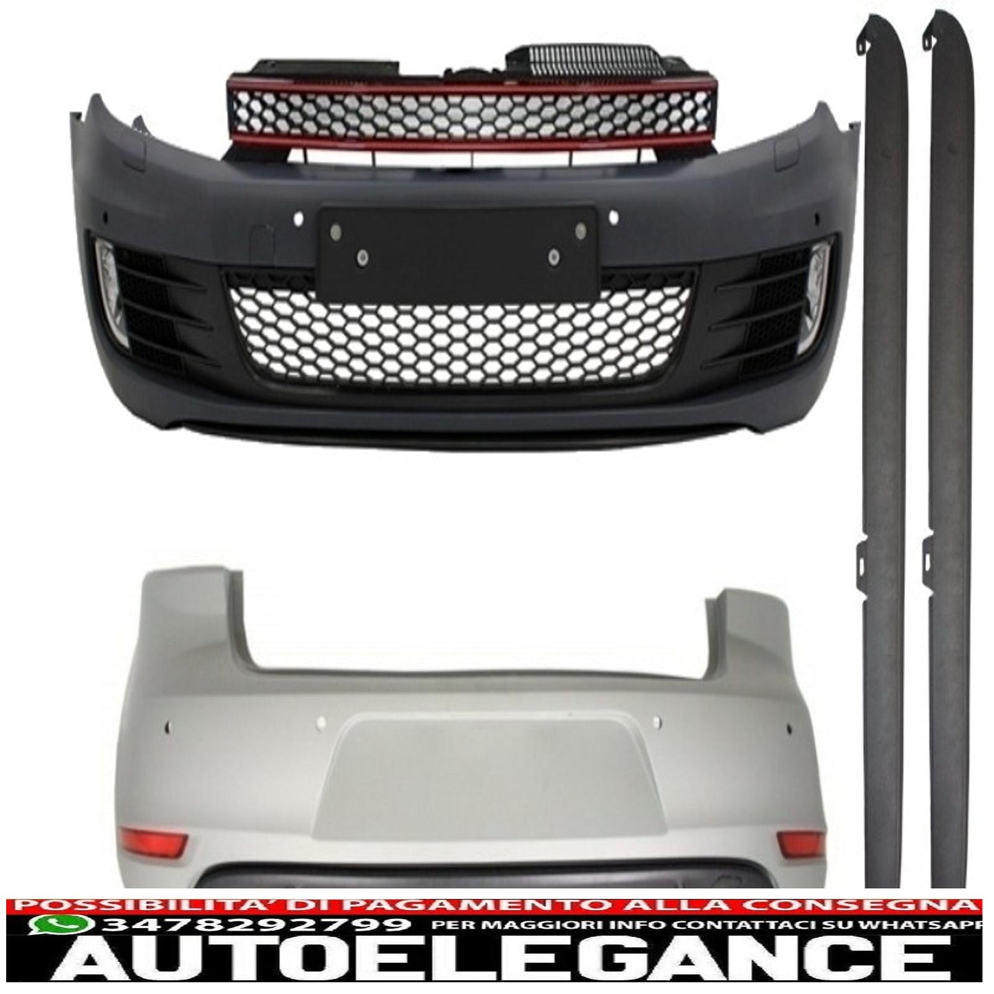 body kit suitable for vw golf vi 6 (2008-2013) gti design with pdc