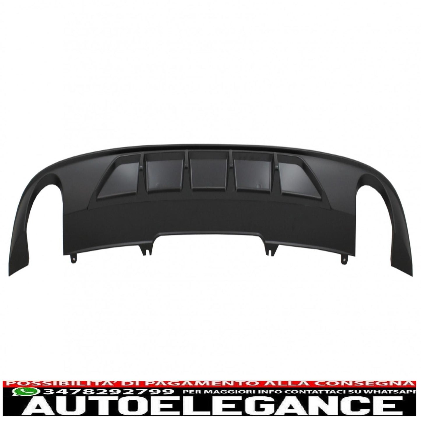 Diffusore mantovana per paraurti posteriore adatto per audi a4 b9 8w berlina avant (2016-2018) design sportivo per edizione standard