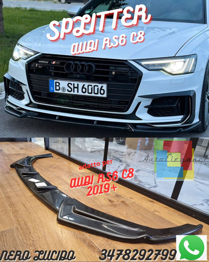 SPLITTER ANTERIORE COMPATIBILE PER AUDI RS6 C8 2019+