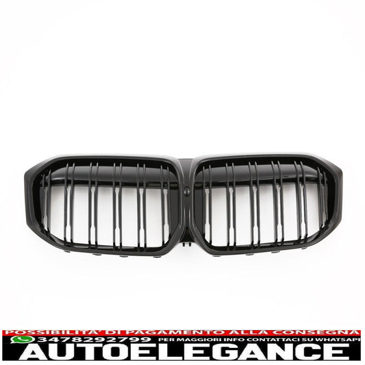Adatto per BMW Serie 3 G20 G21 LCI Griglia a doppia barra nera lucida AUTOELEGANCERICAMBI