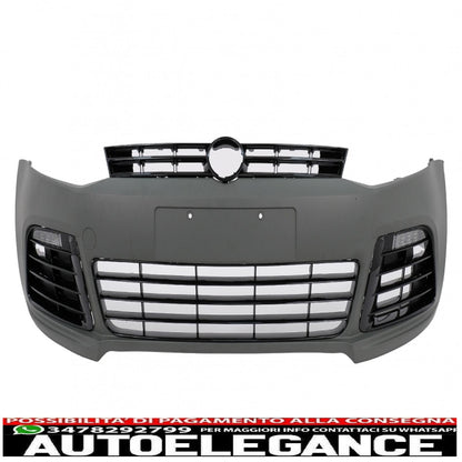 paraurti anteriore adatto a vw polo 6r 6c (03.2009-09.2017) r20 design led drl