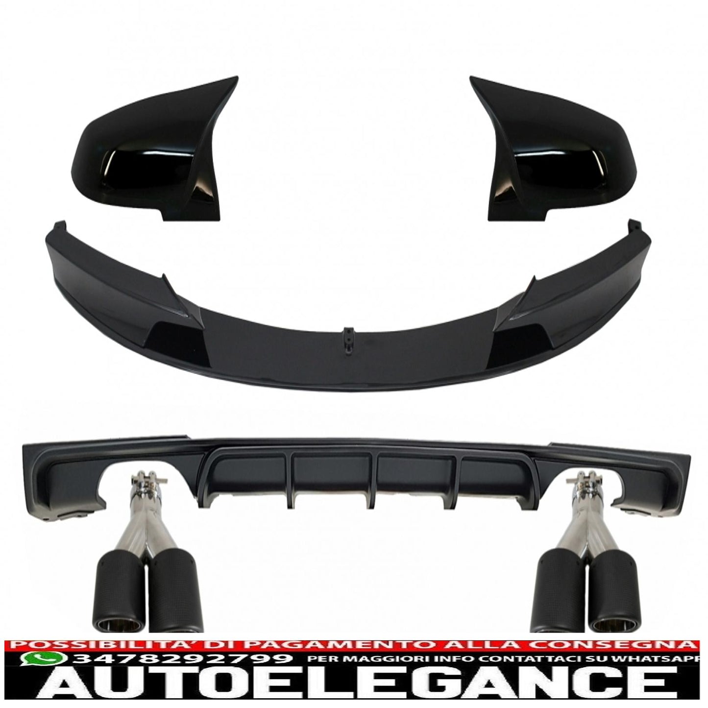 body kit suitable for bmw 3 series f30 f31 (2011-up) sedan touring m-performance design piano black 