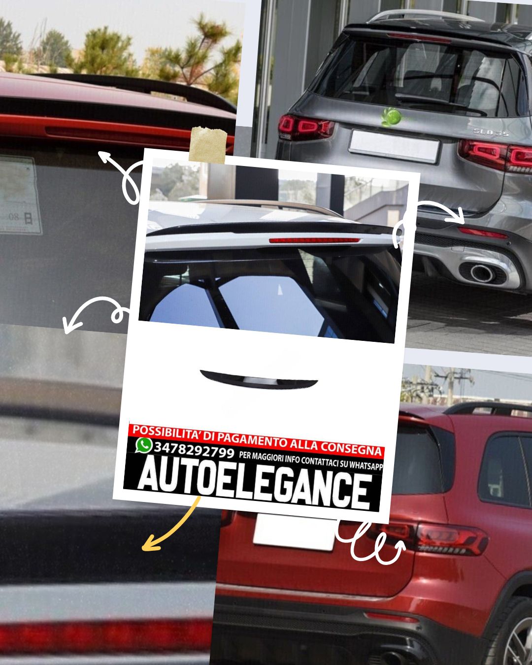 SPOILER adatto per Mercedes GLB class X247 2019
