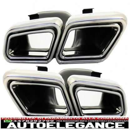 Exhaust muffler tips suitable for mercedes s class w222 e class w212 s212 facelift cls w218 sl class r231 e63 s63 sl65 design
