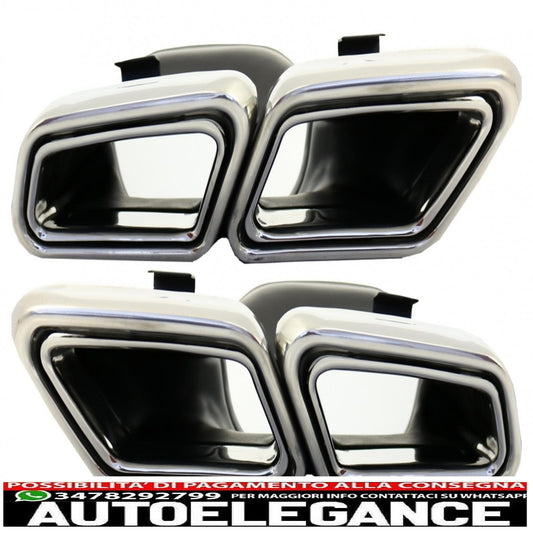 Exhaust muffler tips suitable for mercedes s class w222 e class w212 s212 facelift cls w218 sl class r231 e63 s63 sl65 design