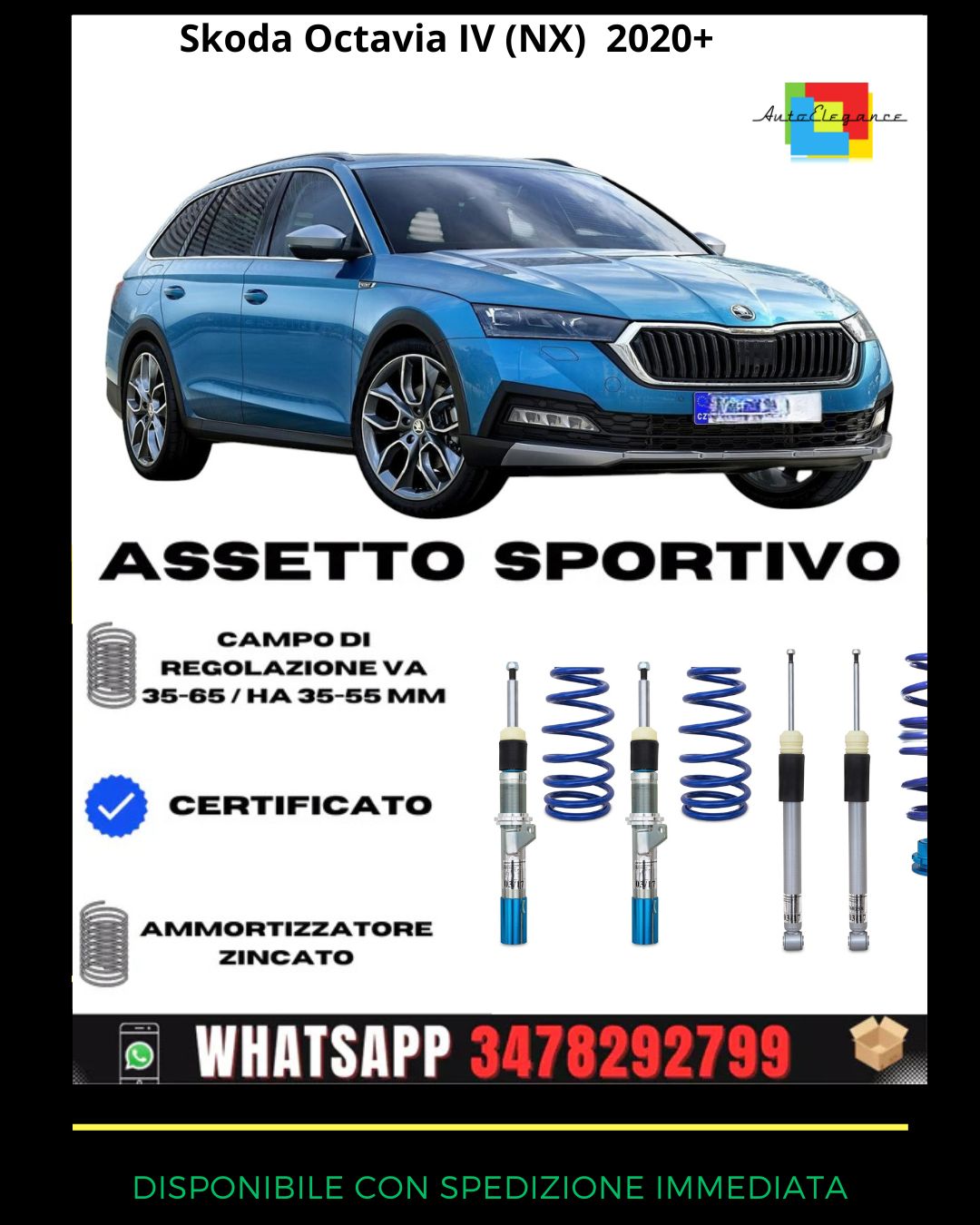 🔥Assetto sportivo adatto per Skoda Octavia IV (NX) 2020+🔥