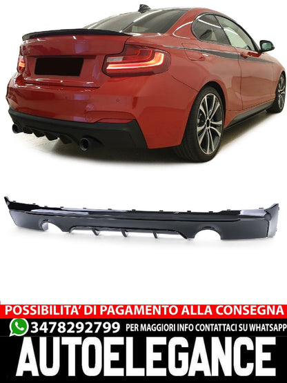 Diffusore Posteriore Performance Nero Lucido adatto aftermarket compatibile con Serie 2 BMW F22 F23 228i M235i