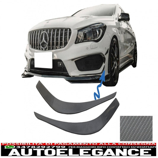 Front Bumper Splitter Aerodynamic Wings Suitable For Mercedes Benz CLA W117 C117 X117 (2013-2016) CLA45 A-Design Carbon Film Cover