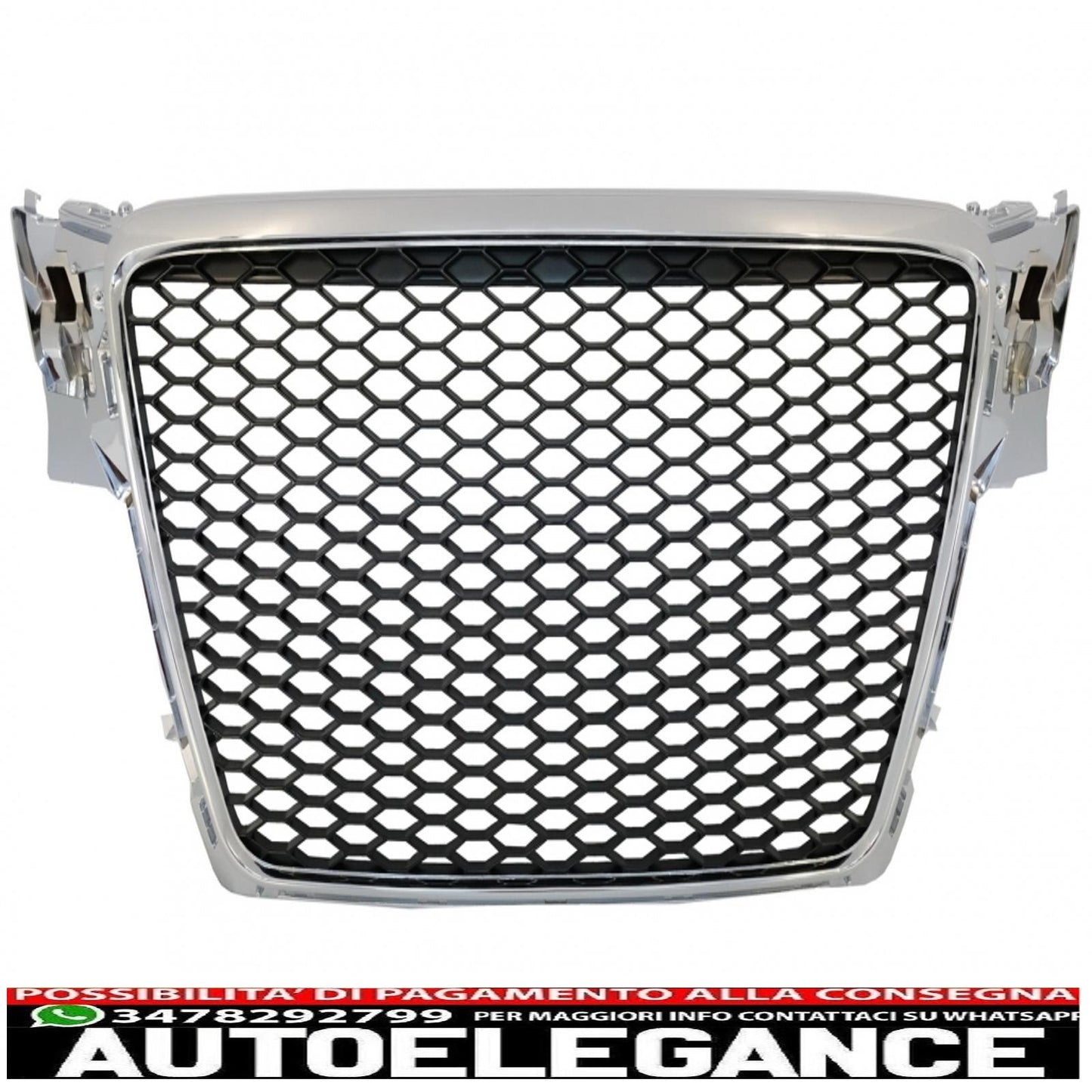 griglia anteriore senza badge adatta per audi a4 b8 (2007-2012) limousine avant rs design cromata