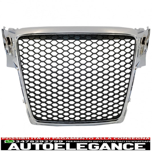 griglia anteriore senza badge adatta per audi a4 b8 (2007-2012) limousine avant rs design cromata