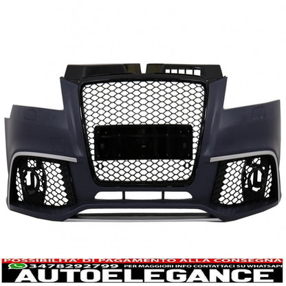 front bumper suitable for audi a3 8p restyling sportback hatchback convertible (2009-2012) rs3 design 