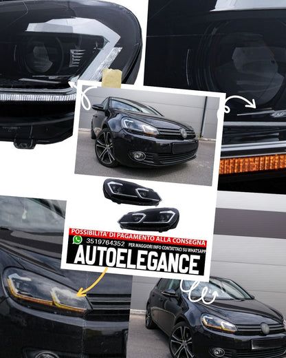 Fari a LED adatti per VW Golf 6 VI (2008-2013) con Facelift G7.5 Look Silver