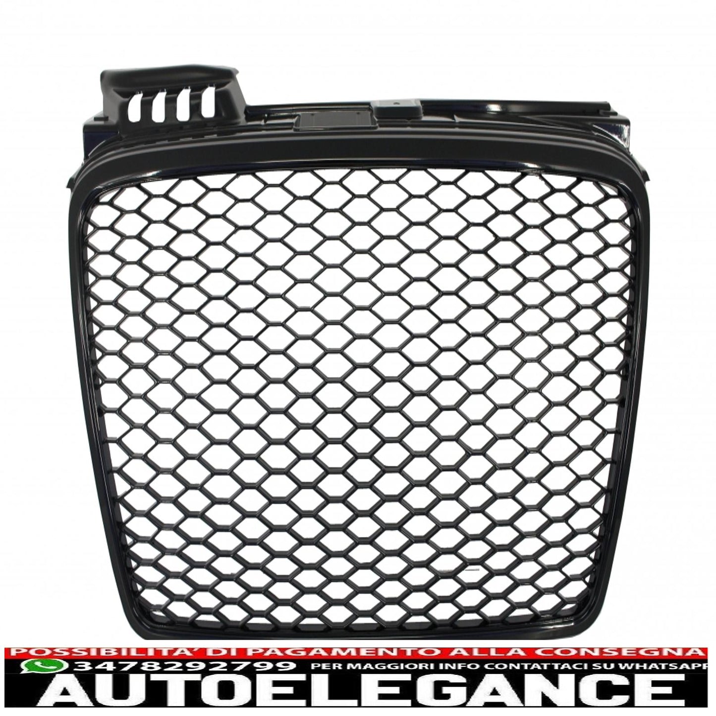 front grill without badge suitable for audi a4 b7 (2004-2008) rs4 piano black 