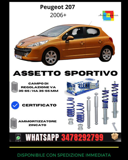 🔥Assetto sportivo adatto per Peugeot 207 1.4, 1.4 16V 2006+🔥