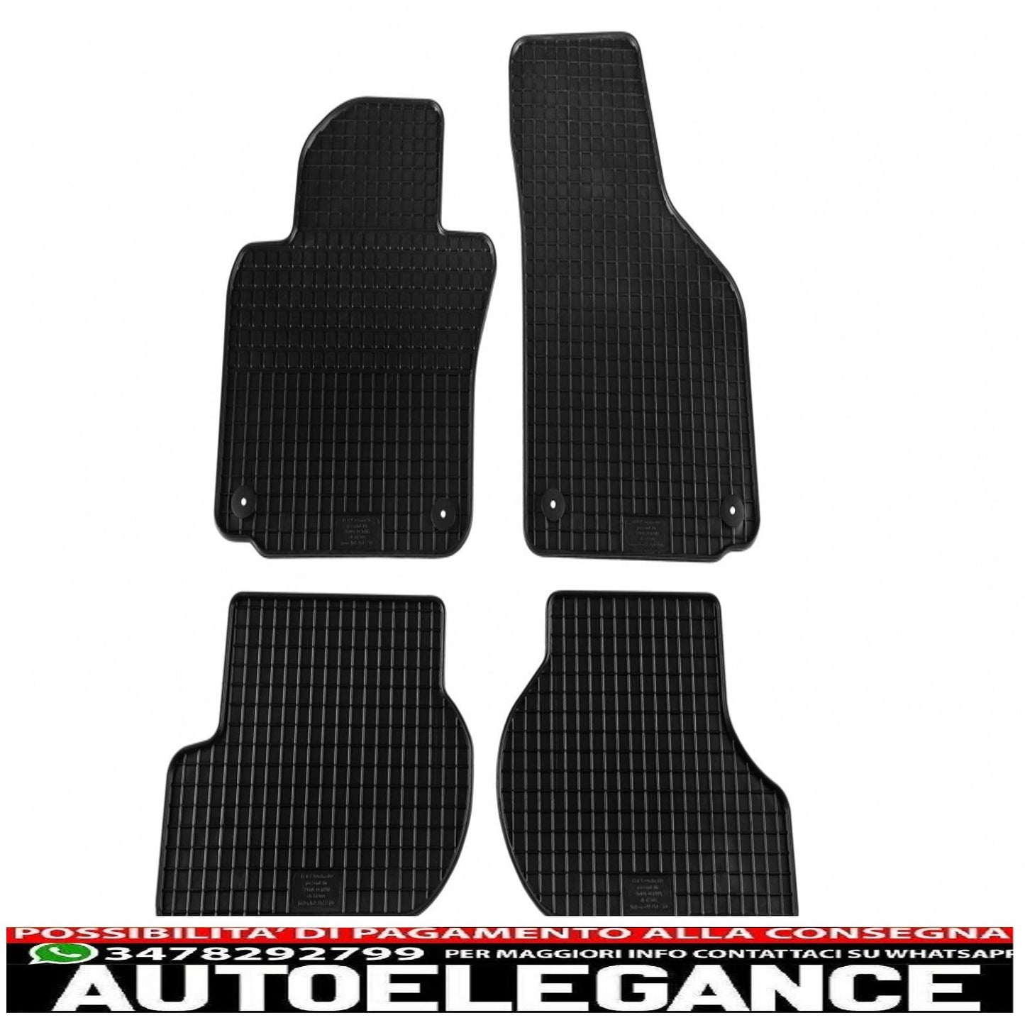 Rubber mat suitable for skoda octavia ii limousine (06/2004-01/2013) kombi (06/2004-05/2013)