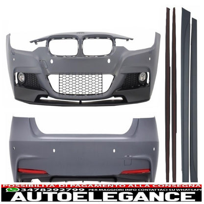 complete body kit suitable for bmw 3 series f30 (2011-2014) and f30 lci facelift (2015 onwards) single exhaust outlet with m-performance design 