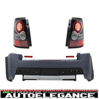 Rear bumper with LED tail lights suitable for Land Range Rover Sport L320 (2005-2013) restyling design autobiography