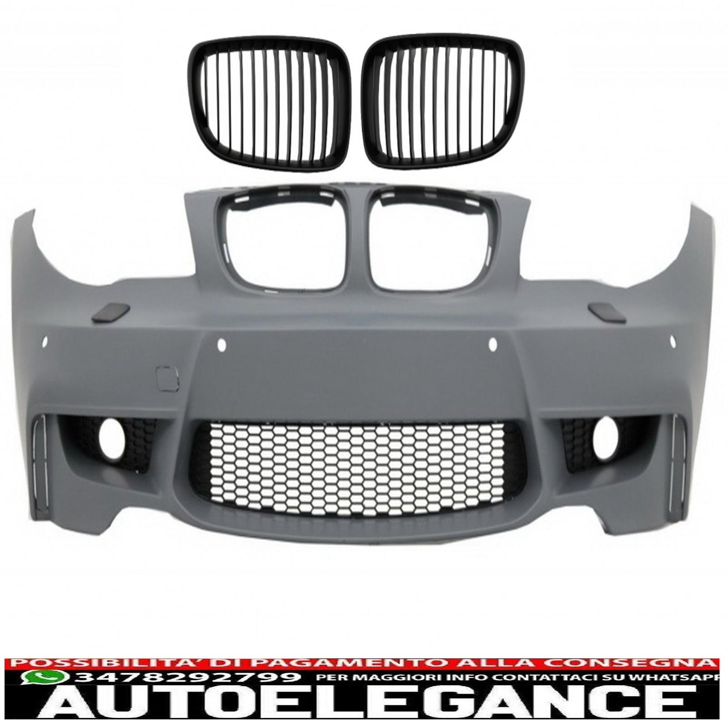 front bumper suitable for bmw 1 series e81 e82 e87 e88 (2004-2011) design 1m 