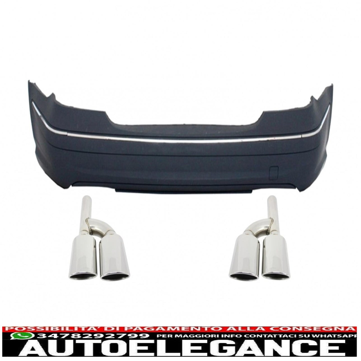 rear bumper with exhaust tips suitable for mercedes e class w211 2003-2009 a-design 