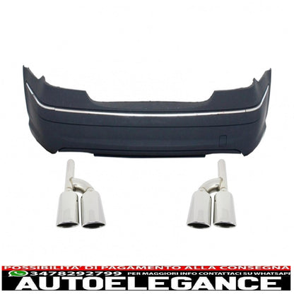 rear bumper with exhaust tips suitable for mercedes e class w211 2003-2009 a-design 