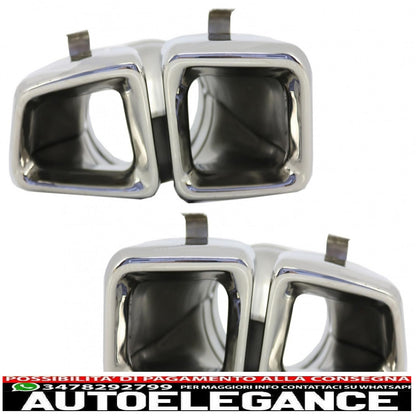Exhaust tips suitable for mercedes m-class w166 (2012-2015) cls-class w218 facelift cls63 chrome edition 