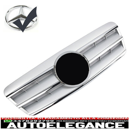 sport grill radiator grill suitable for mercedes c208 a208 clk silver chrome - show original titleoriginal textgrill sport kühlergrill passt für mercedes c208 a208 clk silber chrom