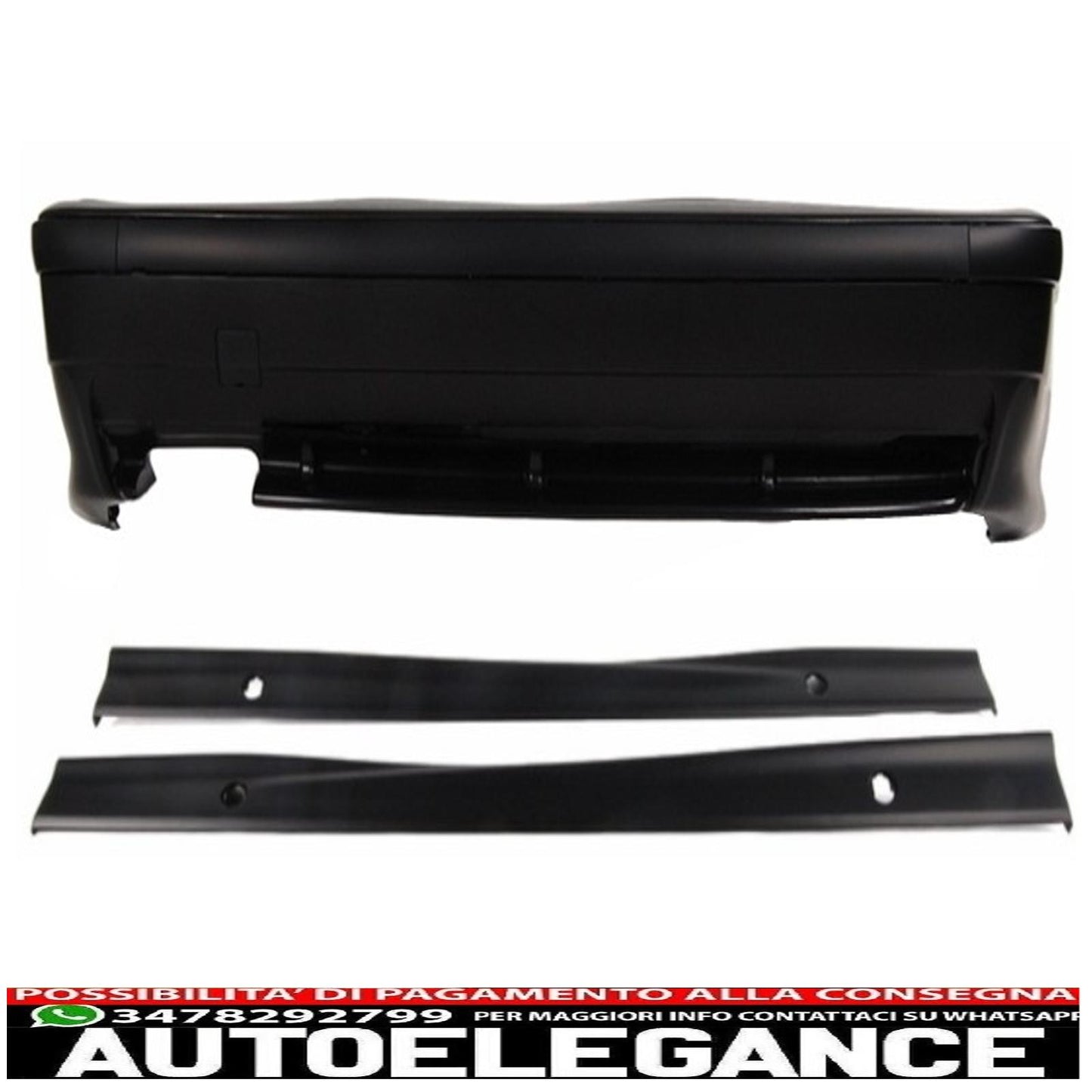 paraurti posteriore con minigonne laterali adatto per bmw e36 serie 3 (1992-1998) design m3