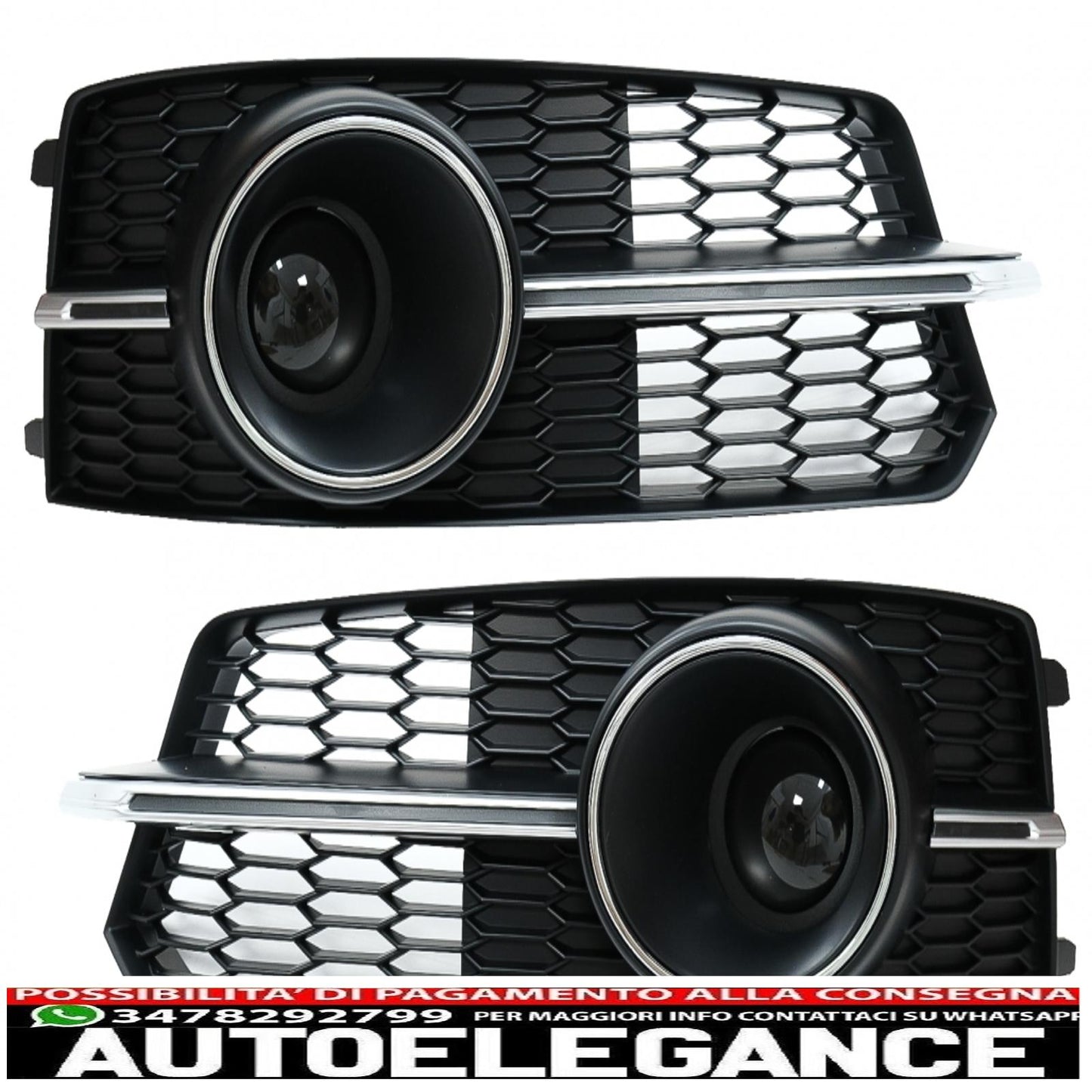 lower grill bumper covers ACC side grills suitable for audi a6 c7 4g s line facelift (2015-2018) chrome edition